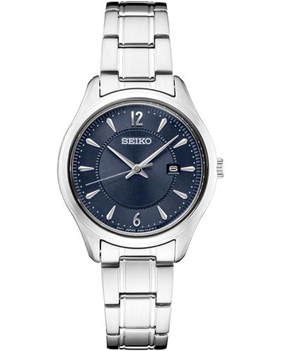 Seiko Essential Stainless Steel Bracelet Watch 30mm - Blue