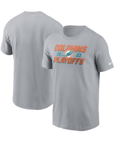 Nike Miami Dolphins 2023 Nfl Playoffs Iconic T-shirt - Gray