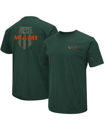 Colosseum Athletics Miami Hurricanes Oht Military-inspired Appreciation T-shirt - Green