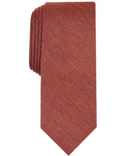 BarIII Dunbar Solid Slim Tie - Red