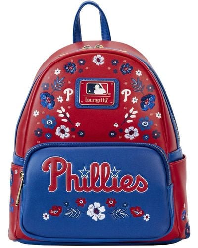 Loungefly Philadelphia Phillies Floral Mini Backpack - Red