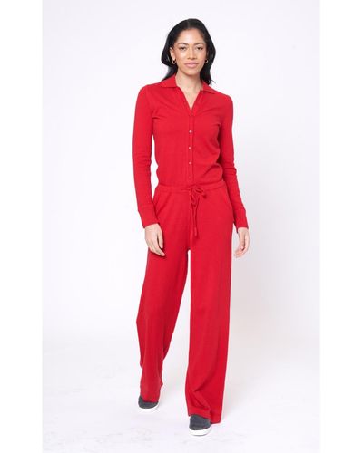 LEIMERE Knit Naples Jumpsuit - Red