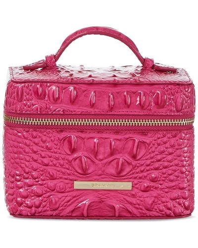 Brahmin Charmaine Leather Travel Cosmetic Case - Pink