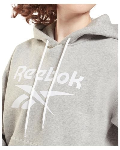 Reebok Fleece Big Logo Hoodie - Gray