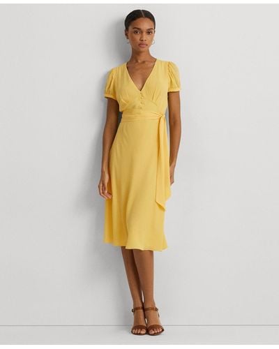 Lauren by Ralph Lauren Empire-waist A-line Dress - Yellow