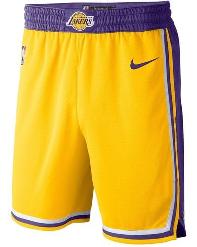 Nike 2019/20 Los Angeles Lakers Icon Edition Swingman Shorts - Yellow