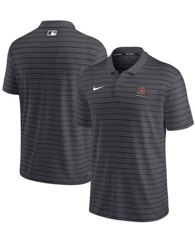 Nike Pittsburgh Pirates Authentic Collection Striped Performance Pique Polo Shirt - Gray