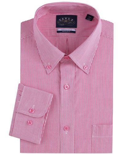 Eagle Stretch Neck Striped Poplin Shirt - Pink