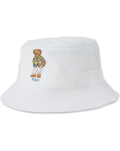 Polo Ralph Lauren Polo Bear Twill Bucket Hat - White