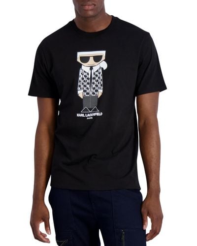 Karl Lagerfeld Flat-head Karl Graphic T-shirt - Black