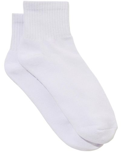 Cotton On Club House Quarter Crew Socks - White