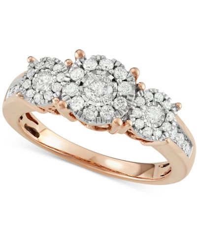 Macy's Diamond Three Stone Engagement Ring (3/4 Ct. T.w. - Metallic