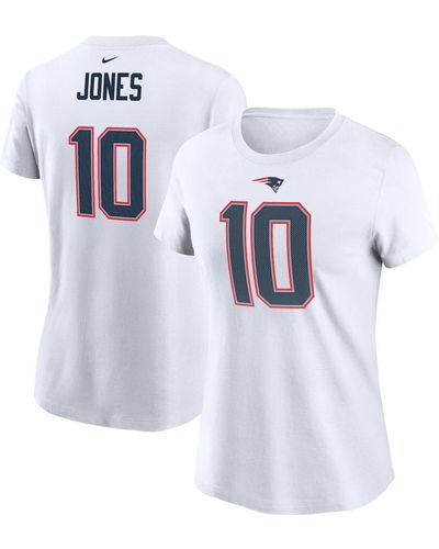 Nike Mac Jones New England Patriots Player Name Number T-shirt - White