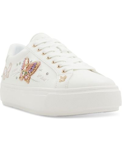 ALDO Gwiri 2.0 Embellished Butterfly Court Sneakers - White