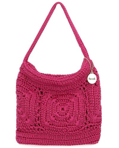 The Sak Ava Crochet Mini Hobo - Pink