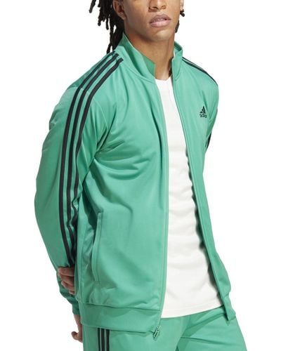 adidas Essentials Warm-up Regular-fit 3-stripes Track Jacket - Green