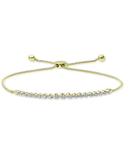Macy's Diamond Bolo Bracelet (1/4 Ct. T.w. - Metallic