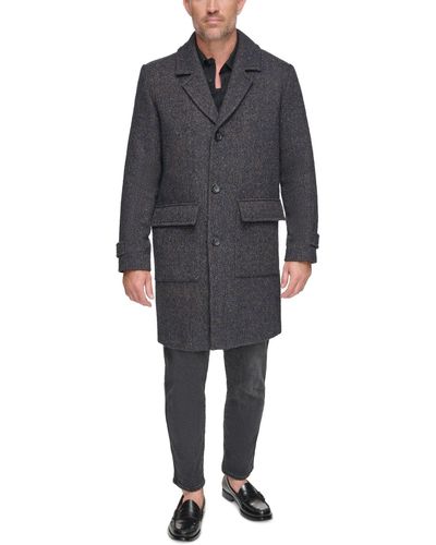 Marc New York Wexford Herringbone Overcoat - Gray