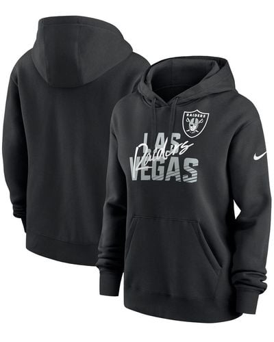Nike Las Vegas Raiders Wordmark Club Fleece Pullover Hoodie - Black