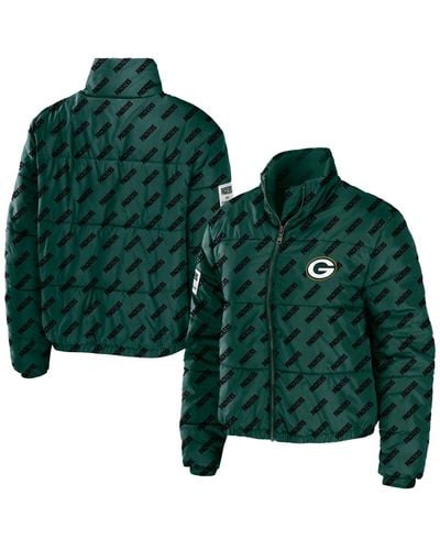 WEAR by Erin Andrews Bay Packers Puffer Full-zip Jacket - Green