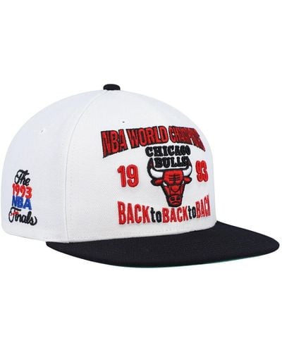 Mitchell & Ness White, Black Chicago Bulls 1993 Nba Finals Back To 93 Snapback Hat