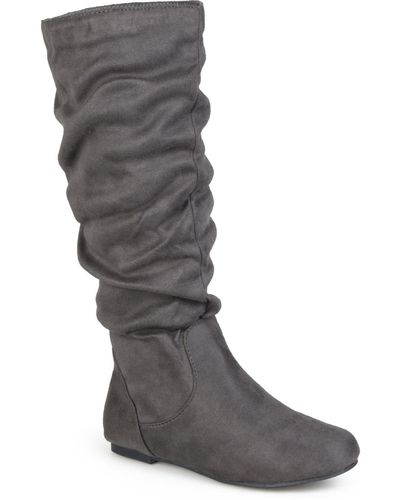 Journee Collection Wide Calf Rebecca-02 Boot - Gray