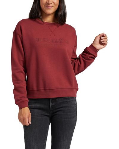 Silver Jeans Co. Cotton Crewneck Embroidered Sweatshirt