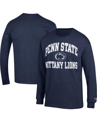 Champion Penn State Nittany Lions High Motor Long Sleeve T-shirt - Blue
