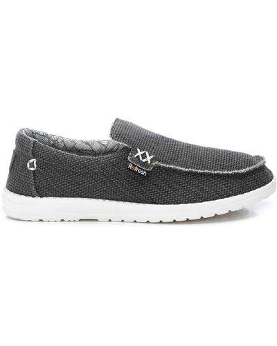 Xti Canvas Loafers Randy By - Gray
