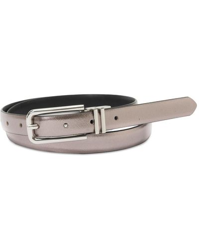 INC International Concepts Reversible Panel Belt, Created For Macy's - Gray