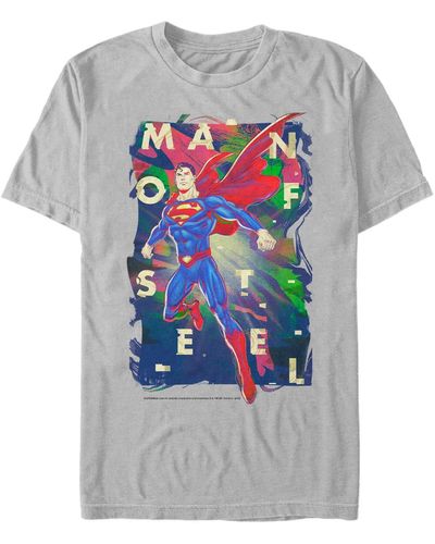 Fifth Sun Dc Superman Man Of Steel Poster Short Sleeve T-shirt - Multicolor