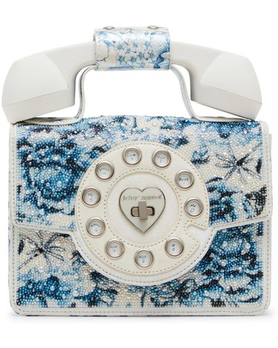 Betsey Johnson Toile Imitation Pearl Phone - Blue