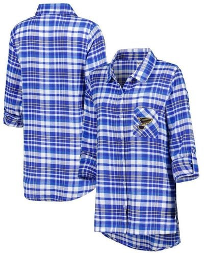 Women's Concepts Sport Navy/Gold St. Louis Blues Accolade Flannel