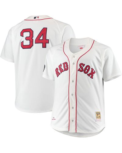Mitchell & Ness David Ortiz Boston Red Sox Big And Tall Home Authentic Player Jersey - White