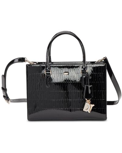 DKNY Perri Box Satchel in Black | Lyst