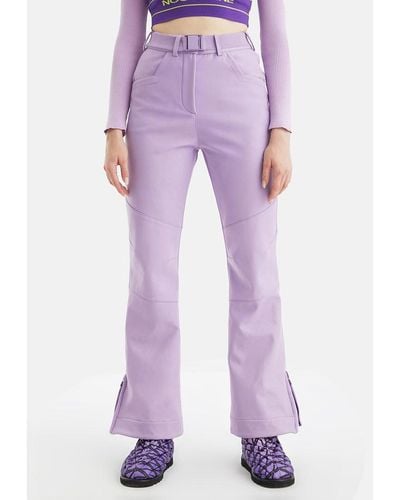 Nocturne Belted High-waisted Jeans - Purple