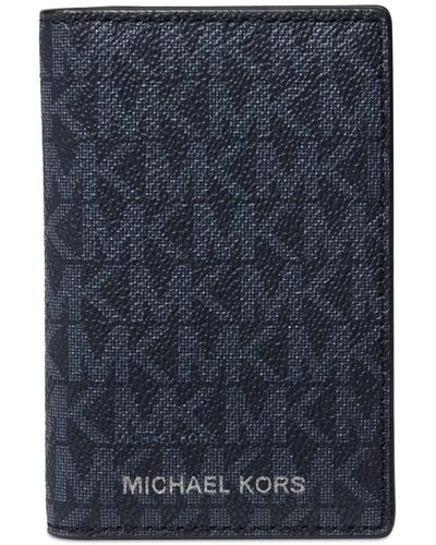 Michael Kors Signature Folding Card Case - Blue