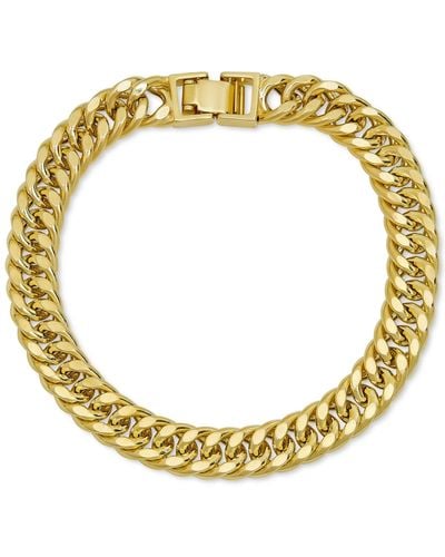 Macy's Double Curb Link Bracelet - Metallic