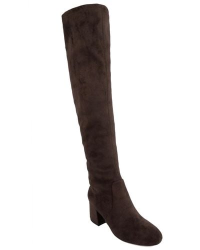 Sugar Ollie Over The Knee High Calf Boots - Brown