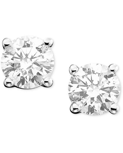 Macy's Diamond Stud Earrings (1/2 Ct. T.w. - Metallic