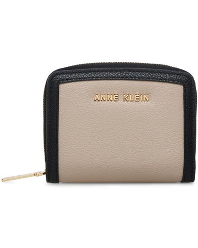 Anne Klein Mini Colorblocked Wallet - Natural