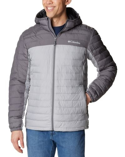 Columbia Silver Falls Hooded Puffer Jacket - Gray