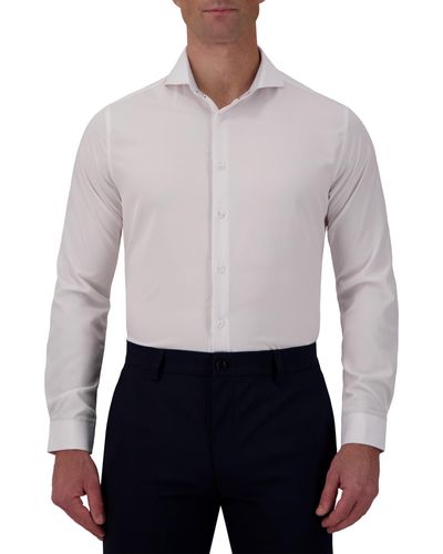 C-LAB NYC Slim-fit Tonal-print Dress Shirt - White