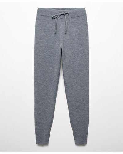 Mango Knit jogger-style Pants - Gray