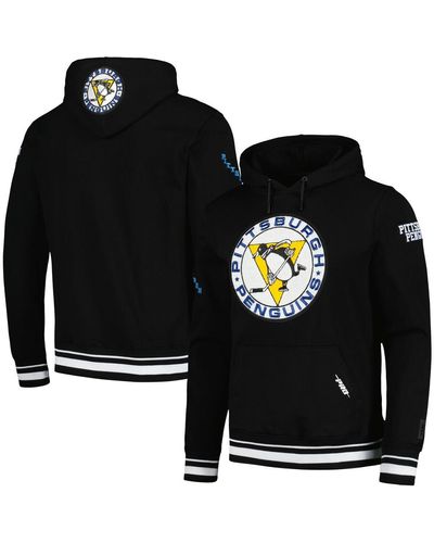Pro Standard Pittsburgh Penguins Retro Classic Fleece Pullover Hoodie - Black