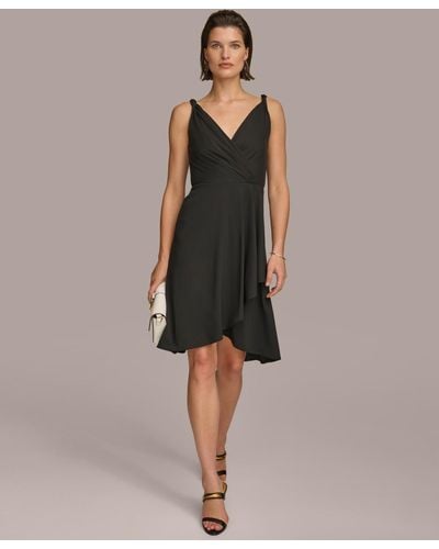 Donna Karan High-low A-line Dress - Black