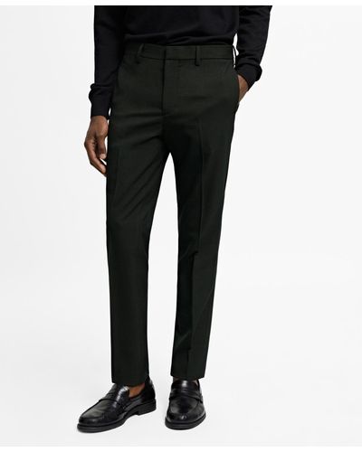 Mango Stretch Fabric Super Slim-fit Suit Pants - Black