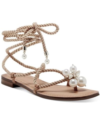 INC International Concepts Jerzi Rope Lace-up Sandals, Created For Macy's - Multicolor