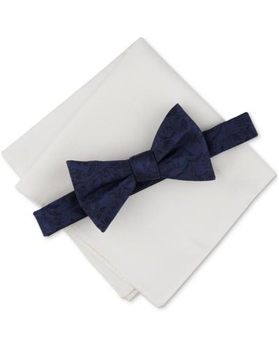 BarIII 2-pc. Edken Bow Tie & Pocket Square Set - Blue