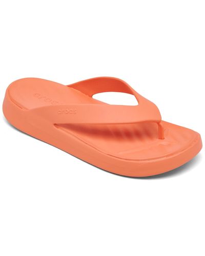 Crocs™ Getaway Low Casual Flip-flop Sandals From Finish Line - Orange